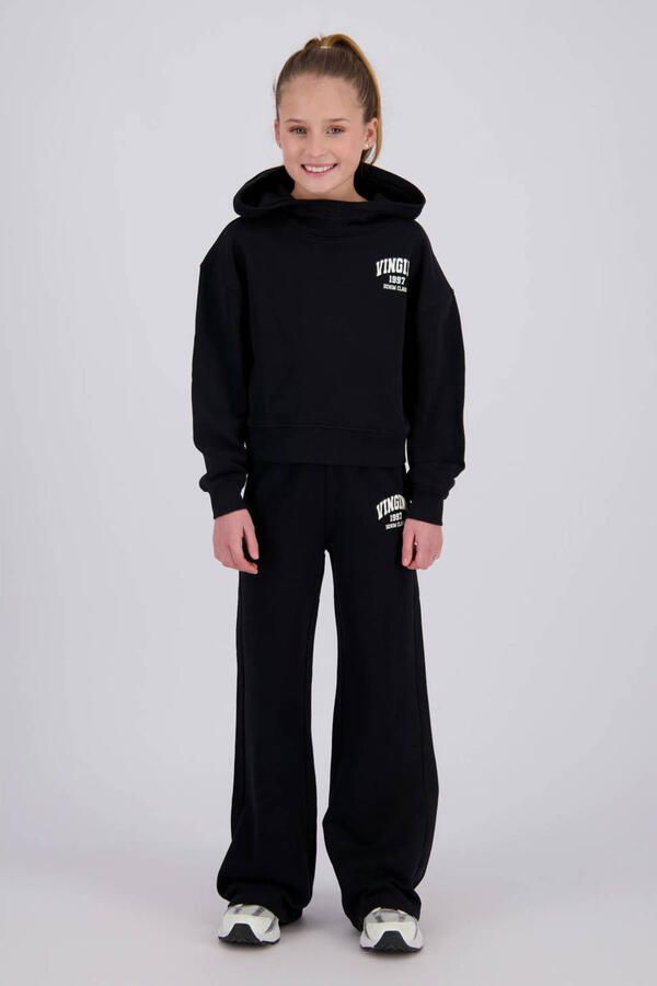 Vingino wide leg sweatpants met logo zwart