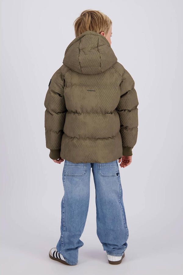 Vingino winterparka met print olijfgroen - Foto 4