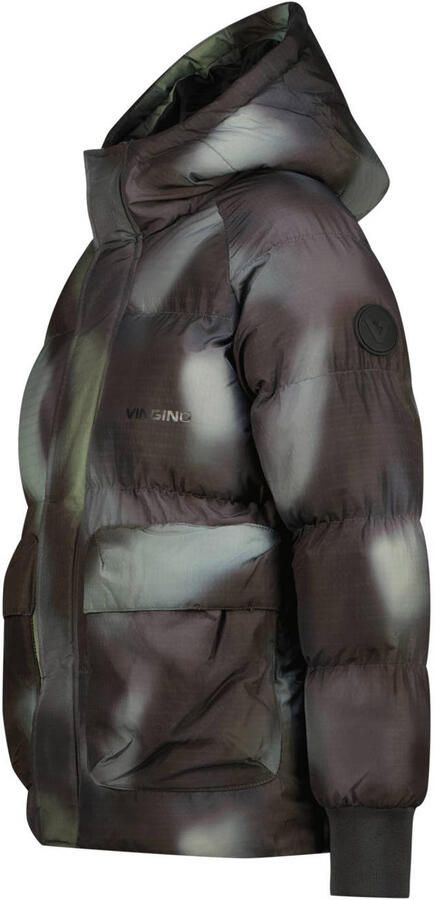 Vingino winterparka met print zwart Jas Jongens Polyester Capuchon All over print - Foto 2