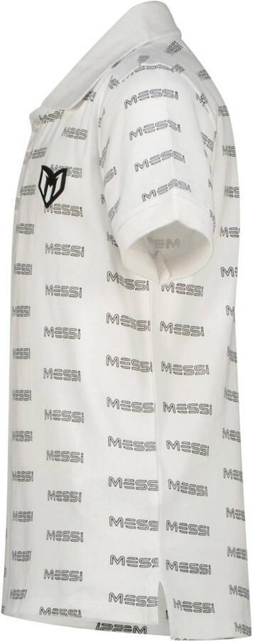 VINGINO x Messi polo Kapod met all over print wit Jongens Stretchkatoen Polokraag 104