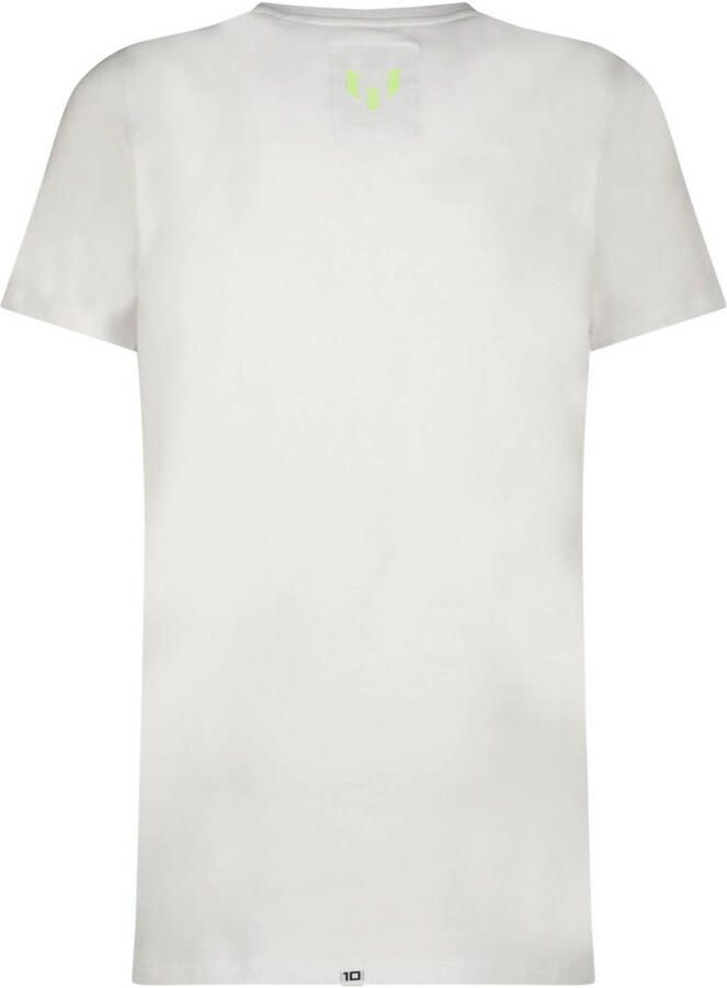VINGINO x Messi T-shirt Jaxe met logo wit Jongens Stretchkatoen Ronde hals 128
