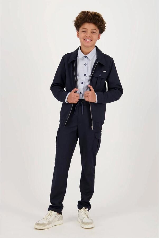 VINGINO zomerjas TIMOR donkerblauw Jongens Polyester Klassieke kraag Effen 140 - Foto 3
