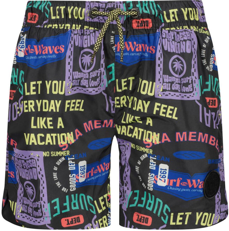 Vingino zwemshort donkergrijs multicolor