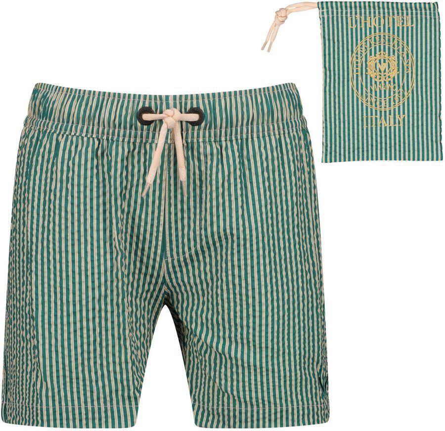 Vingino zwemshort gestreept groen