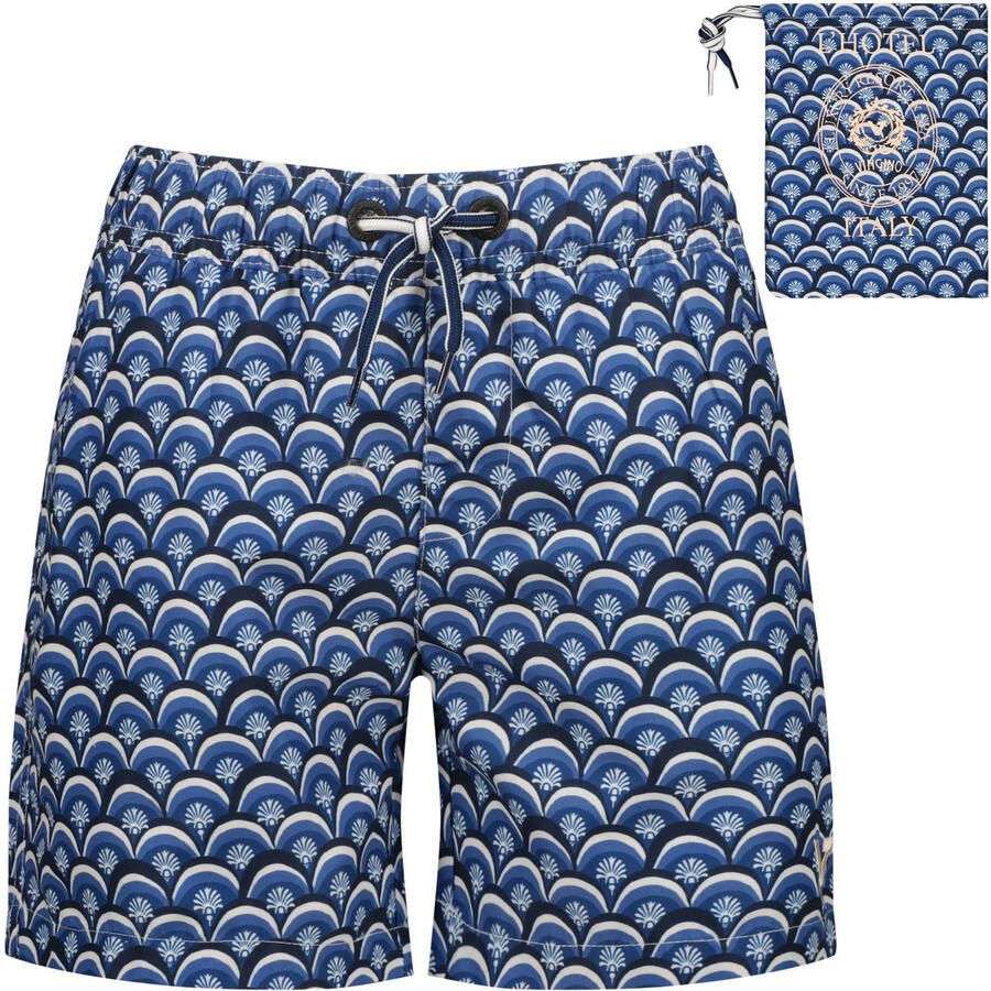 Vingino zwemshort met all over print blauw