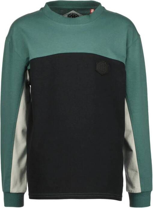 VINGINO x Daley sweater Jamano groen zwart Effen 116