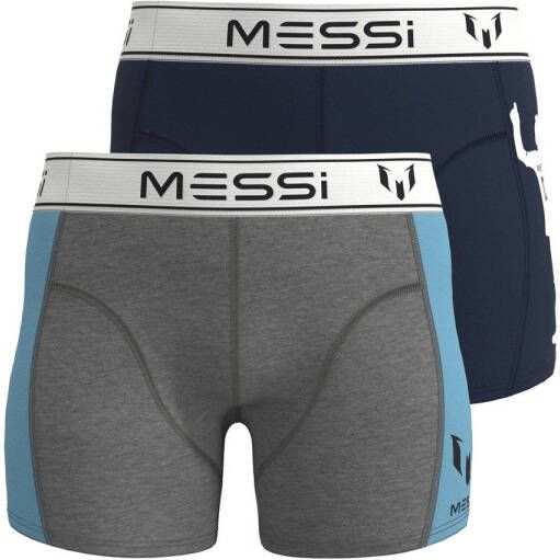 Vingino x Messi boxershort set van 2 donkerblauw grijs
