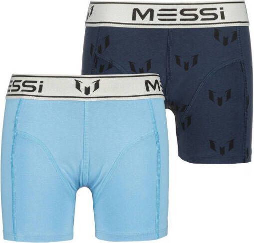 VINGINO x Messi boxershort set van 2 donkerblauw lichtblauw Jongens Katoen 134 140