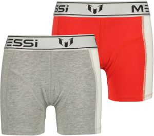 Vingino x Messi boxershort set van 2 rood grijs