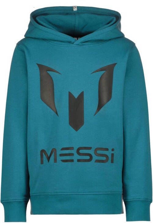 VINGINO x Messi hoodie Nueno met logo diepblauw Sweater Logo 140