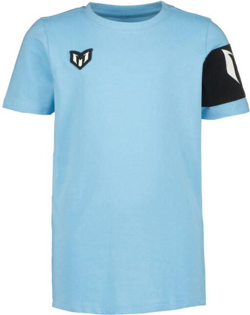 Vingino x Messi T-shirt Junin met logo lichtblauw