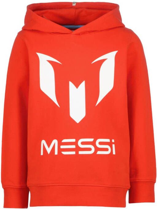 VINGINO x Messi hoodie met logo rood Sweater Logo 104