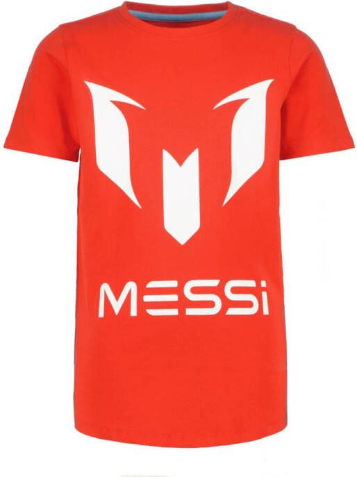 Vingino x Messi T-shirt met logo rood