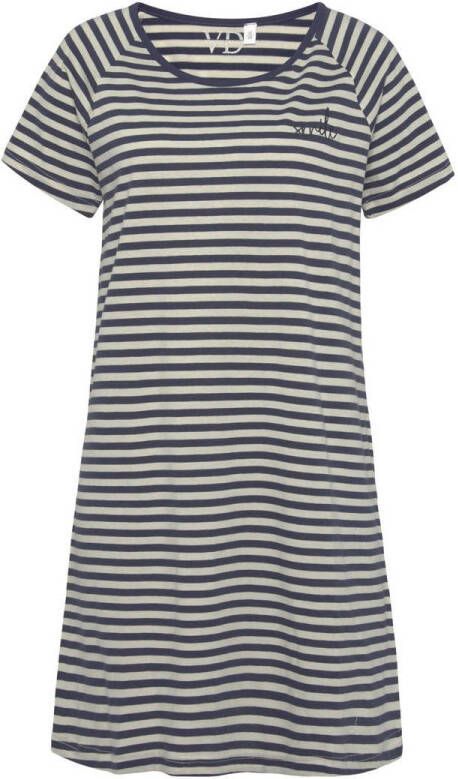 Vivance Dreams nachthemd donkerblauw wit