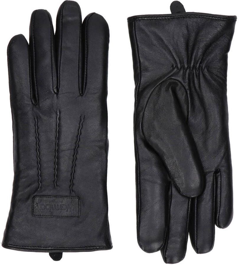 Warmbat Australia leren handschoenen zwart