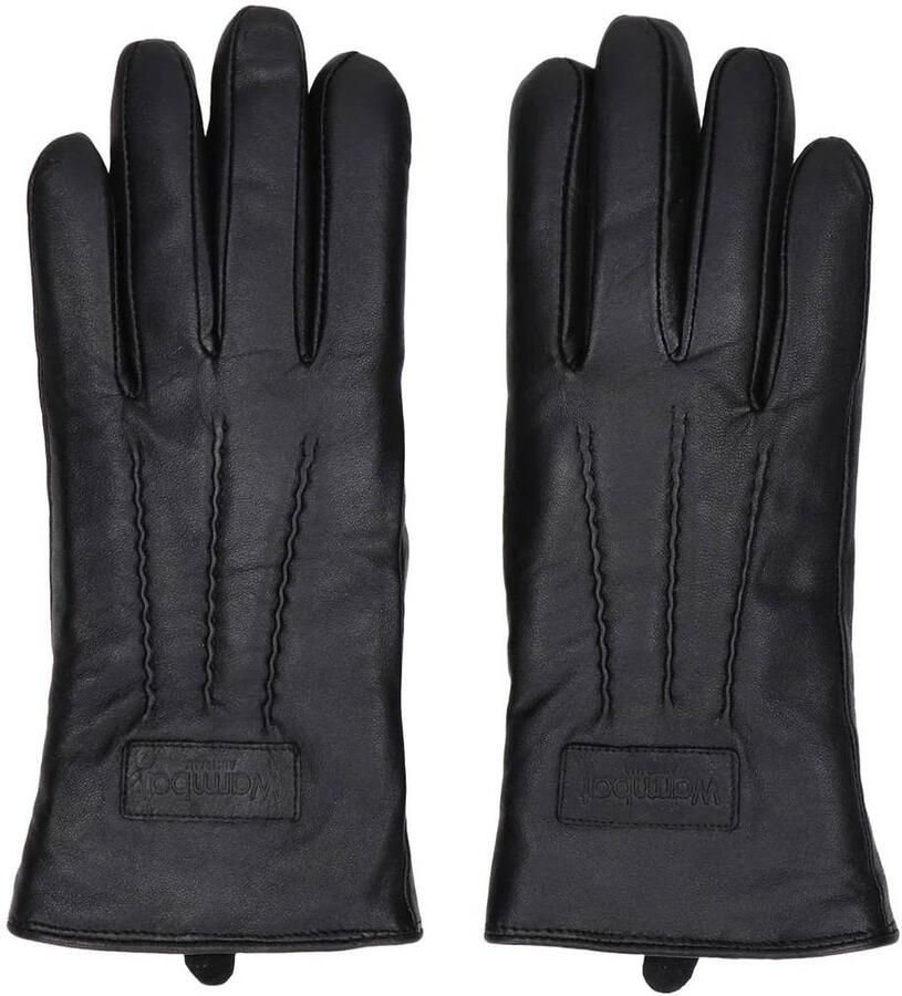 Warmbat Australia leren handschoenen zwart