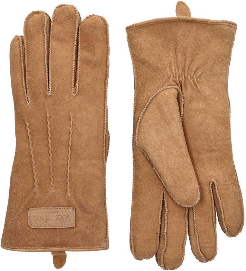 Warmbat Australia suède handschoenen cognac