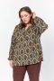 Wasabiconcept blousetop Sheela met all over print groen bruin - Thumbnail 1