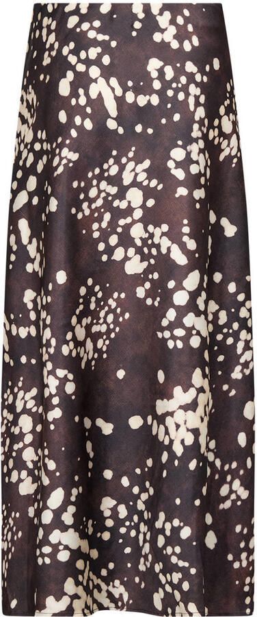 Wasabiconcept A-lijn rok Plus Size met print bruin - Foto 3