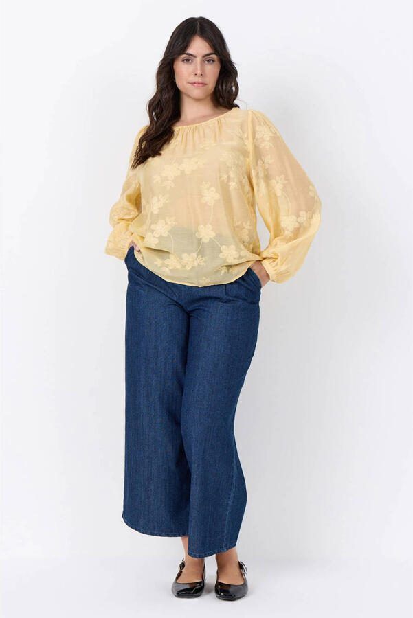 Wasabiconcept gebloemde blousetop geel - Foto 2
