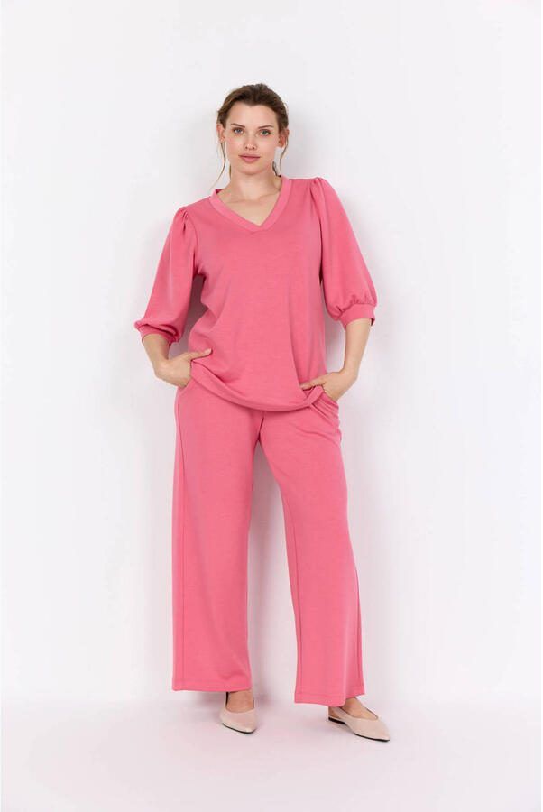 Wasabiconcept high waist broek roze - Foto 3