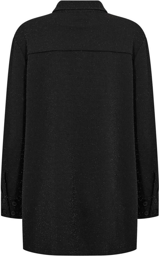 Wasabiconcept Plus Size blouse met glitters zwart - Foto 2