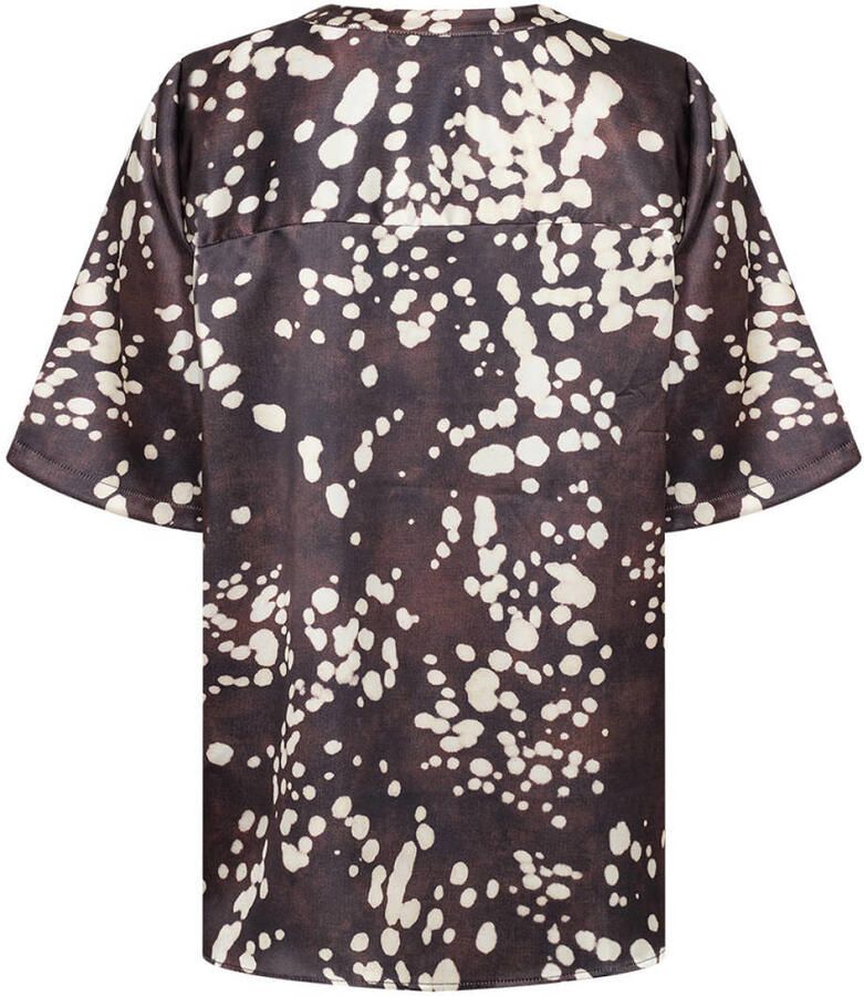 Wasabiconcept top Plus Size met print bruin - Foto 2