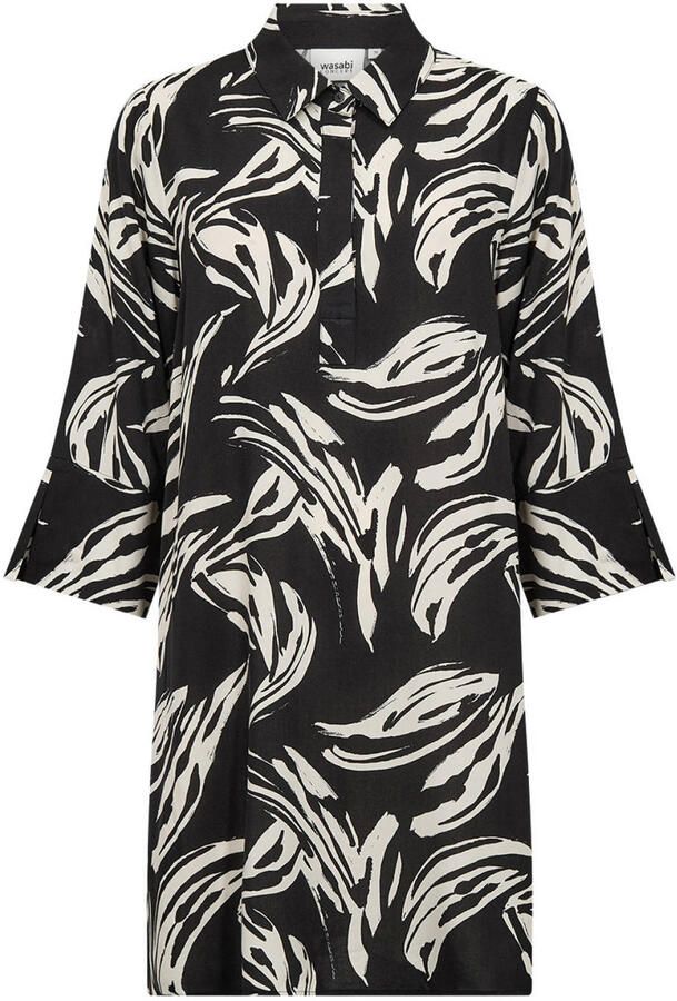 Wasabiconcept tuniek Plus Size met print zwart