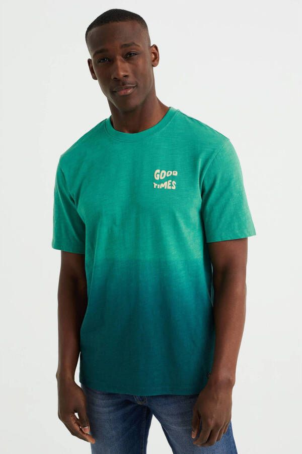 WE Fashion dip-dye oversized T-shirt ice green