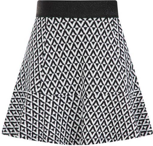 WE Fashion rok van gerecycled polyester zwart wit Meisjes Gerecycled polyester (duurzaam) 110 116