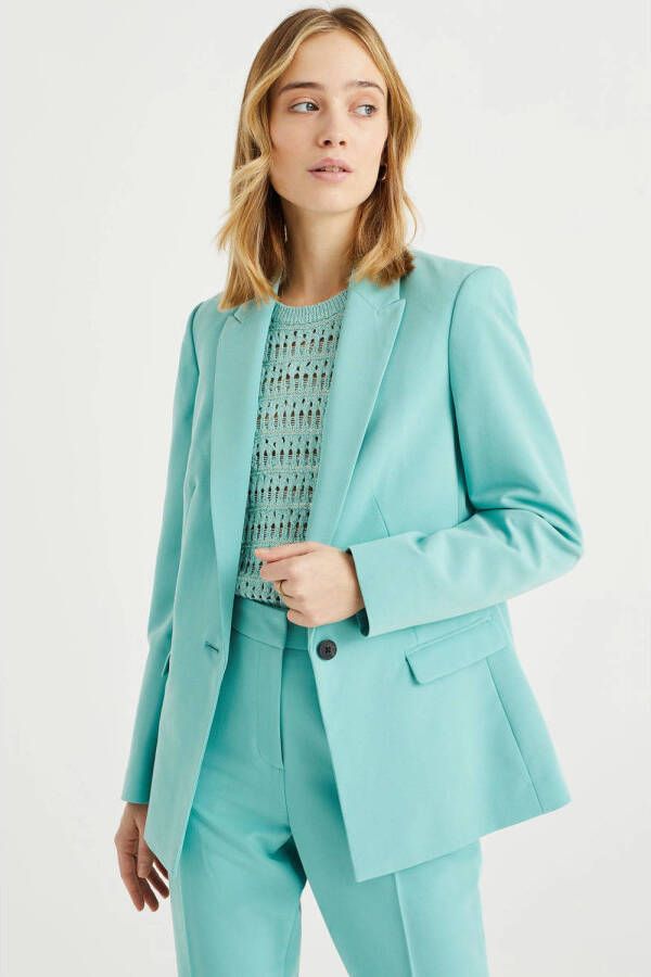 WE Fashion aansluitende blazer mintgroen