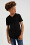 WE Fashion basic T-shirt zwart Jongens Stretchkatoen V-hals Effen 170 176 - Thumbnail 1