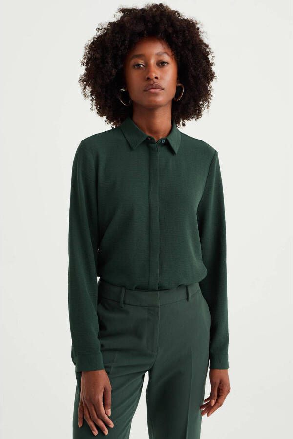 WE Fashion blouse van polyester groen