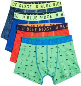 WE Fashion Blue Ridge boxershort set van 4 groen rood blauw