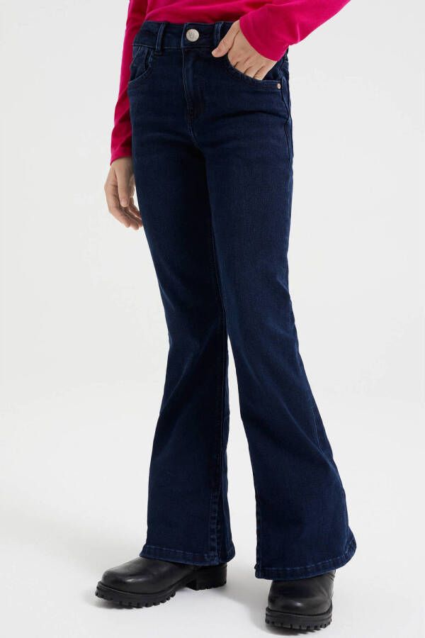 WE Fashion Blue Ridge flared jeans dark blue denim