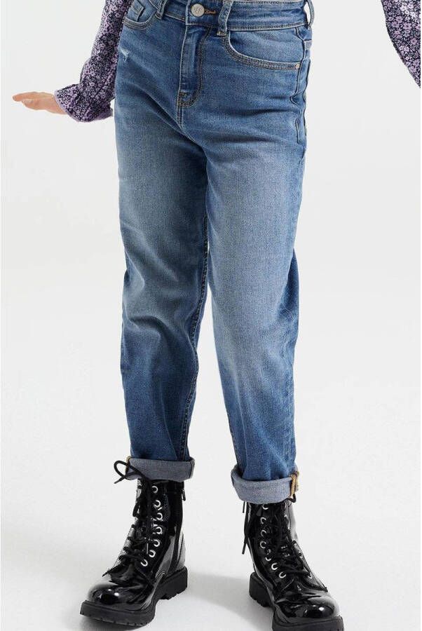 WE Fashion Blue Ridge high waist tapered fit jeans blue denim