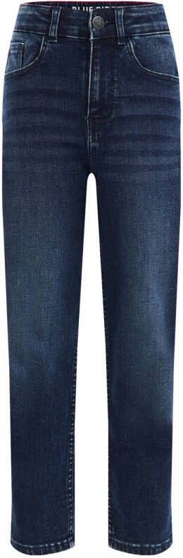 WE Fashion Blue Ridge high waist tapered fit jeans dark blue denim Blauw Meisjes Stretchdenim 128 - Foto 2