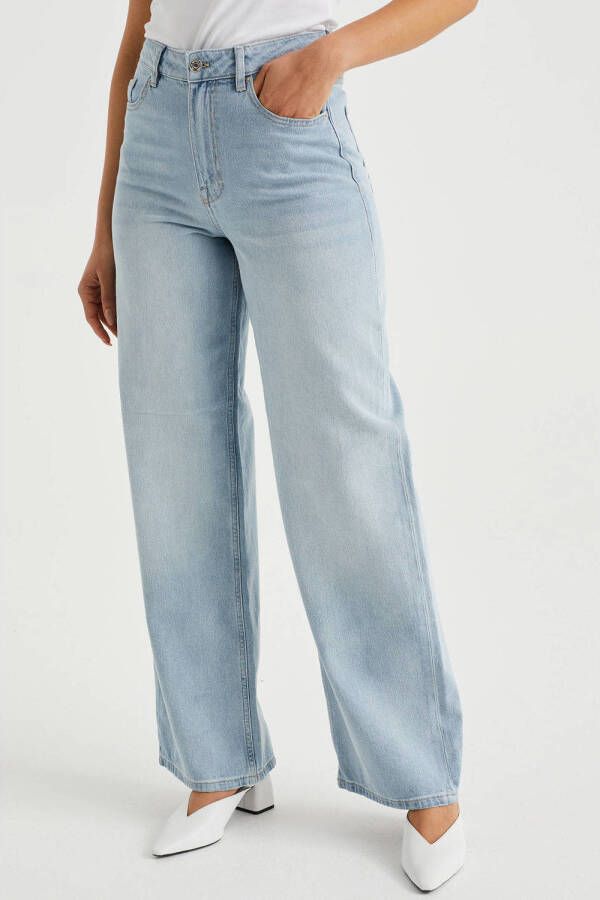 WE Fashion Blue Ridge high waist wide leg jeans light blue denim