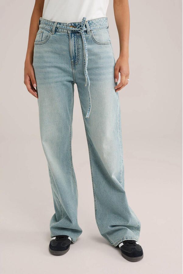 WE Fashion Blue Ridge wide leg jeans light blue denim