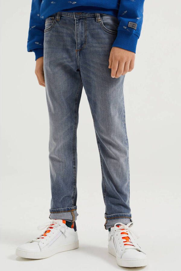 WE Fashion Blue Ridge skinny jeans grey blue denim Blauw 140