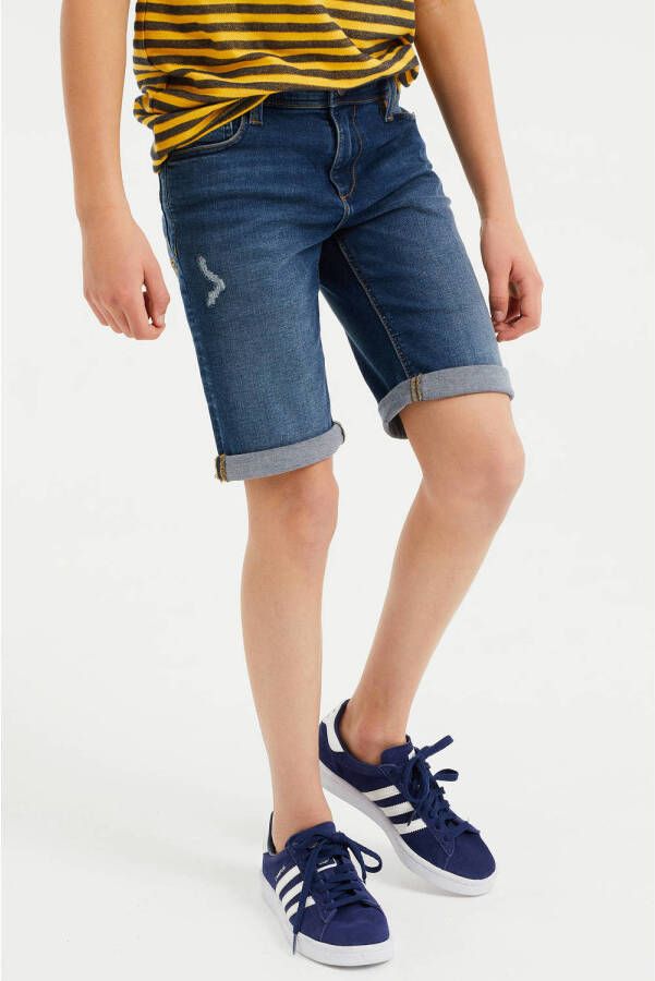 WE Fashion Blue Ridge slim fit jeans bermuda stonewashed