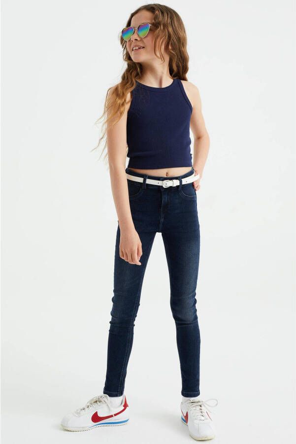 WE Fashion Blue Ridge super skinny jeans dark blue denim