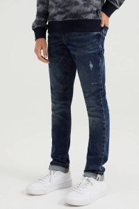 WE Fashion Blue Ridge tapered fit jeans dark blue denim