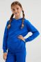 WE Fashion Blue Ridge unisex hoodie kobaltblauw Sweater Effen 110 116 - Thumbnail 1