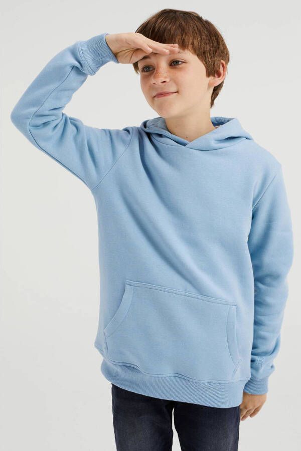 WE Fashion Blue Ridge unisex hoodie lichtblauw Sweater 110 116