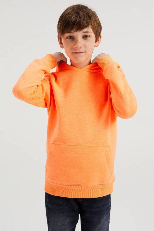 WE Fashion Blue Ridge unisex hoodie oranje Sweater Effen 110 116 - Foto 2