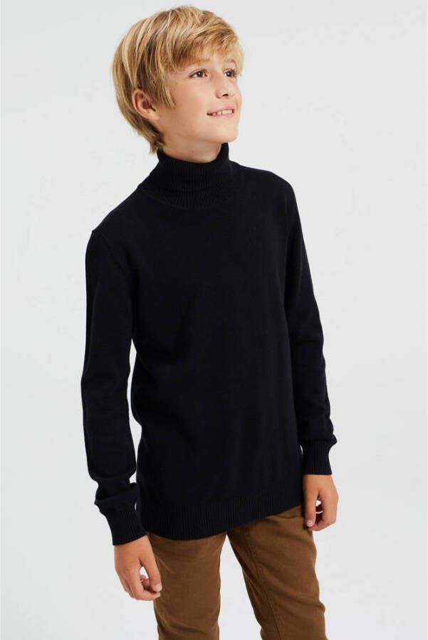 WE Fashion coltrui zwart Effen 122 128 | Trui van