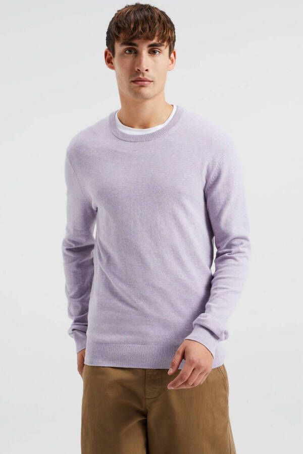 WE Fashion fijngebreide pullover lilac