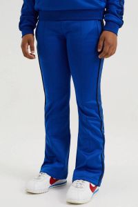 WE Fashion flared joggingbroek blauw