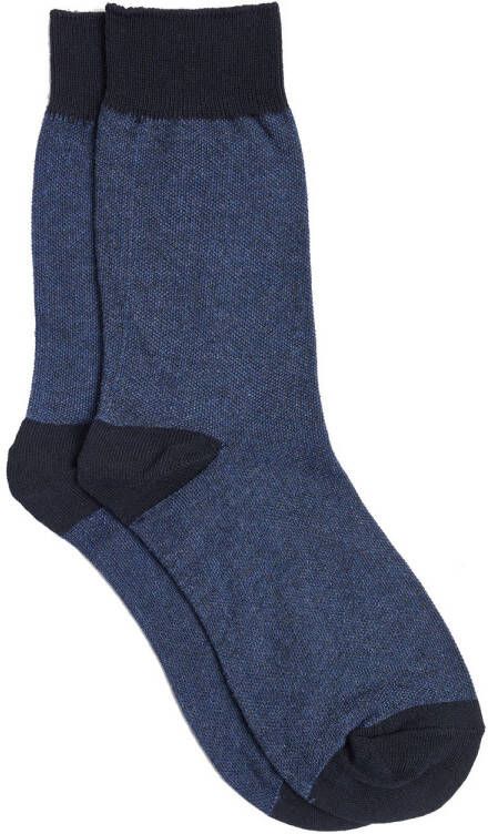 WE Fashion gemeleerde sokken donkerblauw